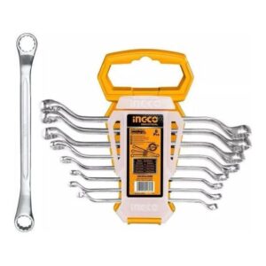 INGCO Offset ring spanner set Size:6-22mm