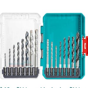 Total 16 Pcs metal, multifunction drill, and wood drill bits set
