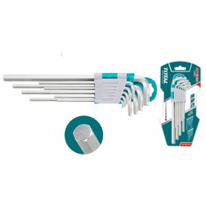 Total 9pcs hex key set Material-Cr-V