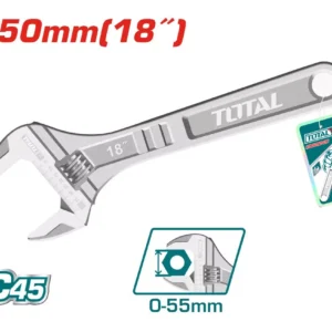 Total Adjustable wrench Length:450mm(18")
