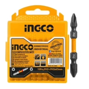 Ingco Impact Screwdriver bit PH2+PH2  65mm 10pcs/set